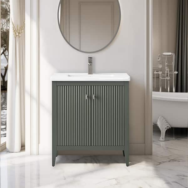 新品24-25NOVMBR LIVER153cm Vanity Art 30 in. W x 18.5 in. D x 34 in. H Single Sink Linear