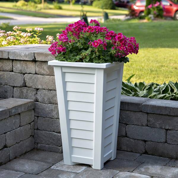 28in Tall Planter - store Polyethylene Planter - White