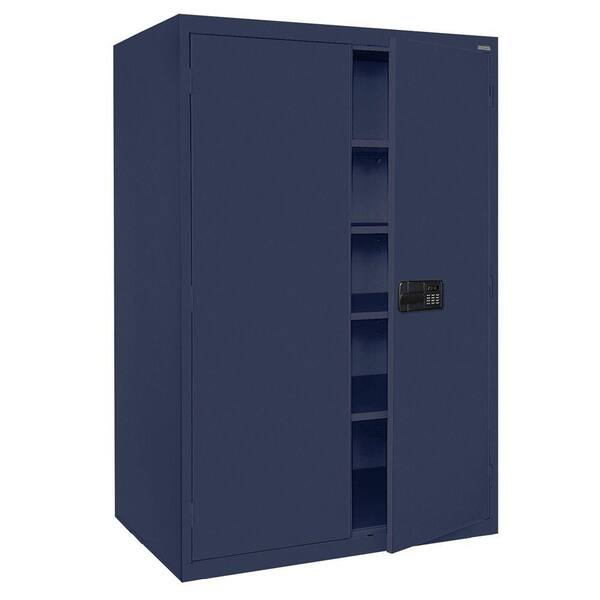 Sandusky Elite Series Steel Freestanding Garage Cabinet in Navy Blue (46 in. W x 78 in. H x 24 in. D)