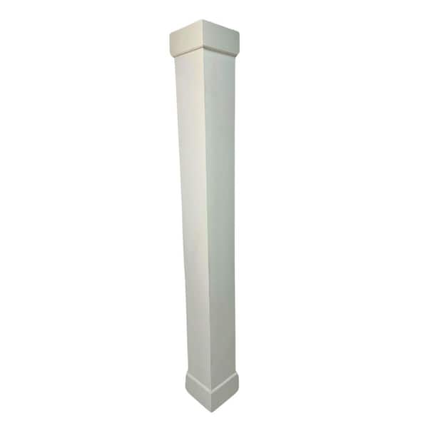 Unbranded 12 in. x 9 ft. Premium Square PVC Column Wrap Kit-Modern Series