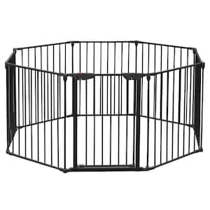 200 in. Adjustable Safety Gate 8 Panel Play Yard Metal Doorways Fence