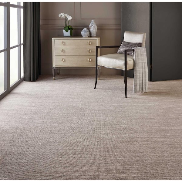 9 in. x 9 in. Loop Carpet Sample - Glacial - Color Mist