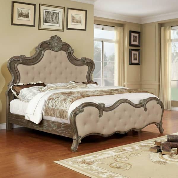 Randall Brown Wood Frame Eastern King Panel Bed