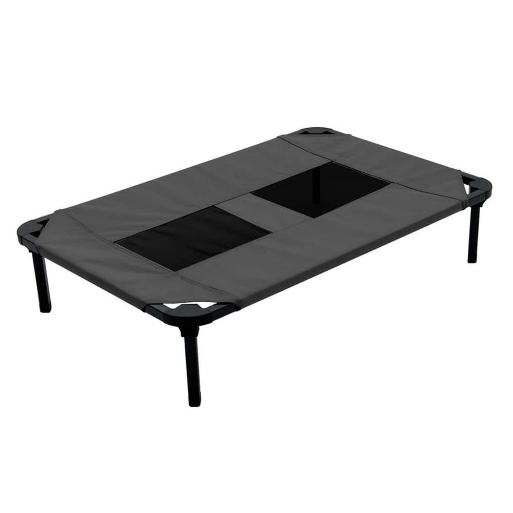 Lucky Dog Small/Medium 30 in. Gray Elevated Pet Bed Comfort