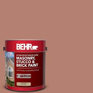 1 gal. #S180-5 Auburn Glaze Satin Interior/Exterior Masonry, Stucco and Brick Paint