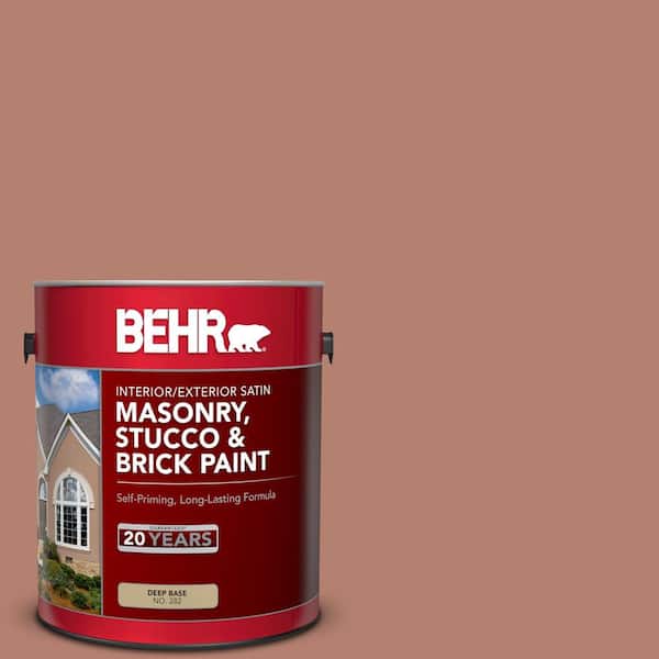 1 gal. #S180-5 Auburn Glaze Satin Interior/Exterior Masonry, Stucco and Brick Paint