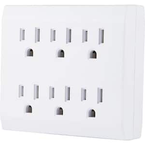 6-Outlet Surge Protector Tap with Tamper Resistant, White
