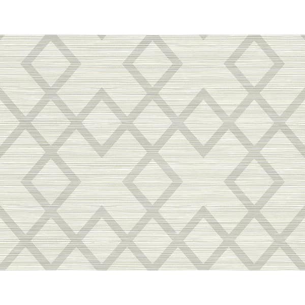 Kenneth James Vana Light Grey Woven Diamond Vinyl Strippable Roll (Covers 60.8 sq. ft.)