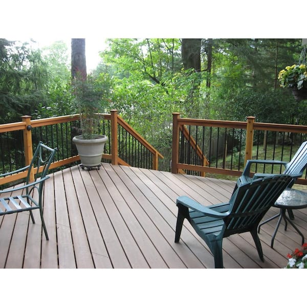 36 in. x 3/4 in. Black Aluminum Round Deck Railing Baluster (5-Pack) 36 in. x 3/4 in. Black Aluminum Round Deck Railing Baluster (5-Pack)