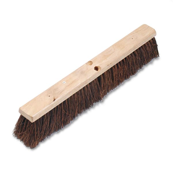 9" Deck Scrub Broom Head With Bracket Yard Brush Garden Sweeping Broom