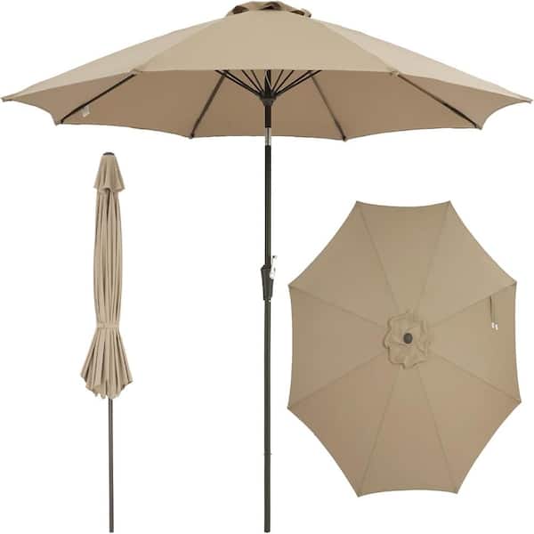 10FT Outdoor Patio Umbrella, Outdoor Table Umbrella with Push Button Tilt and Crank