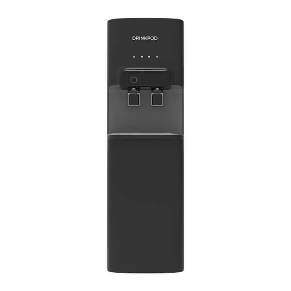 DRINKPOD 5000 Series High Capacity Bottleless Water Filtration Cooler In Black With 4 Filters