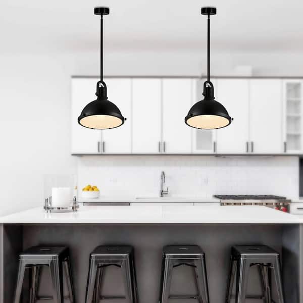 Strum 1 Light Down Pendant With Black Finish