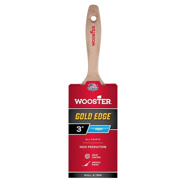Wooster 3 in. Gold Edge Polyester Flat Brush