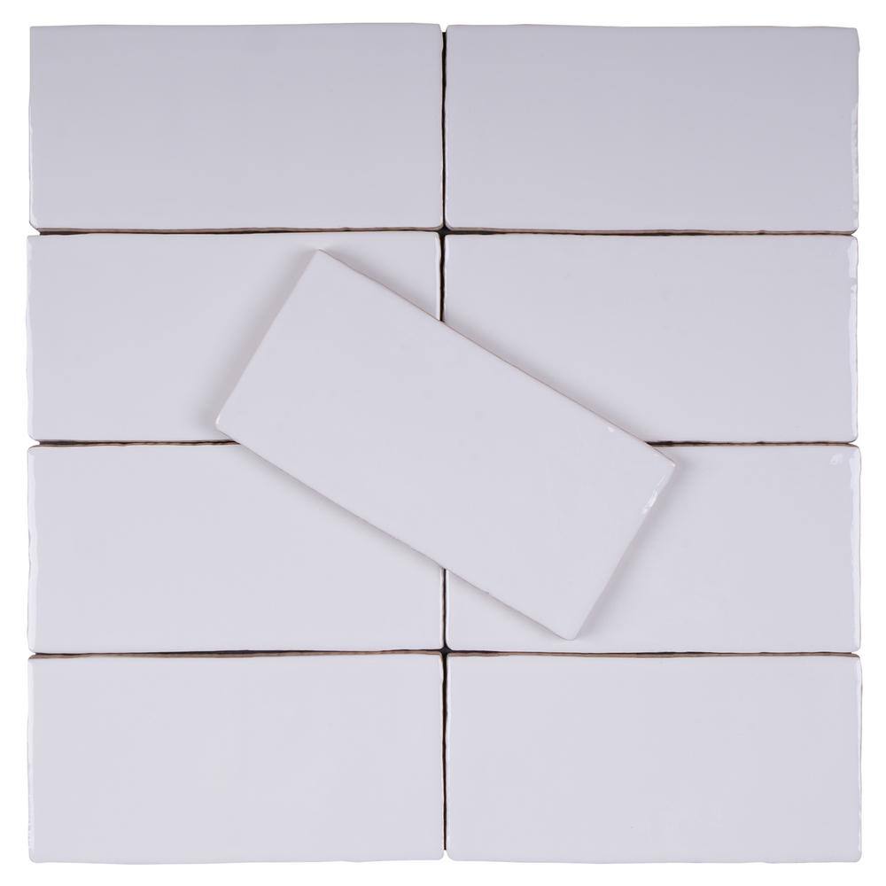 White Glossy 3x6 Ceramic Subway Wall Tile
