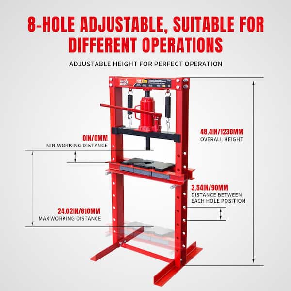Reviews for Big Red 12-Ton Shop Press with Stamping Plates | Pg 1