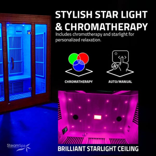SaunaSpa 3-Person Indoor Hemlock Wood FAR Infrared Sauna with Low