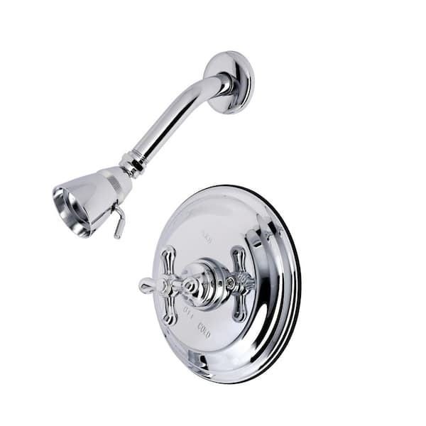 Kingston Brass Restoration Single-Handle 1-Spray Shower Faucet in Polished Chrome (Valve Included)