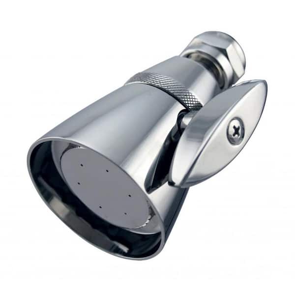 Westbrass 2-Spray Patterns 2-1/4 in. Wall Mount Chatham Style Fixed Shower Head in Polished Chrome