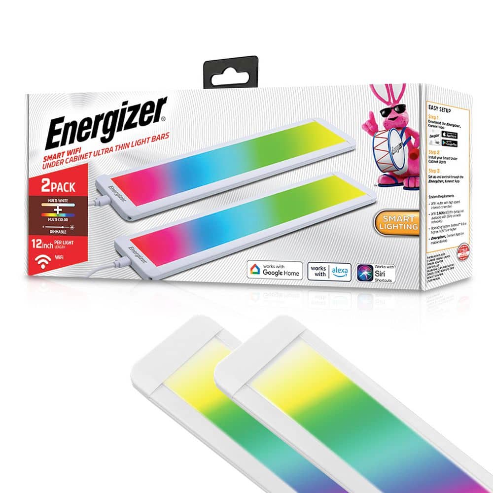 Smart Wi-Fi Multi-White + Multi-Color Ultra-Thin 1ft Under Cabinet LED Light Bars (2 Pack) price history on PriceWatchPro