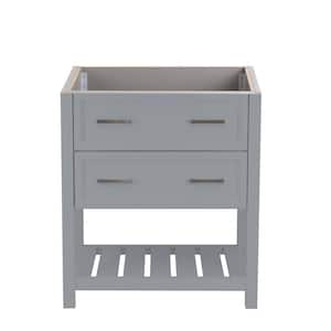 Milan 31 in. W x 22 in. D Bath Vanity Cabinet Only in Grey