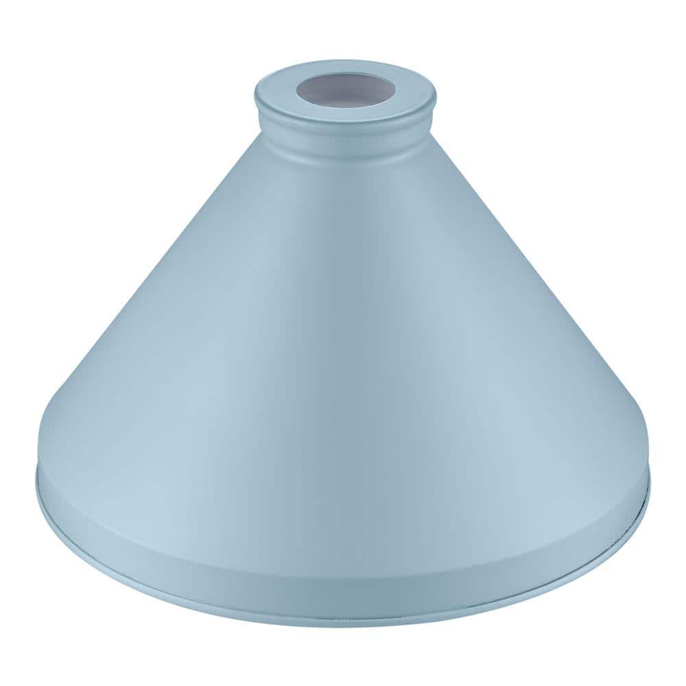 2-1/4 in. Fitter Small Matte White Metal Cone Pendant Lamp Shade