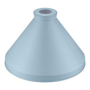 2-1/4 in. Light Blue Metal Cone Pendant Light Shade