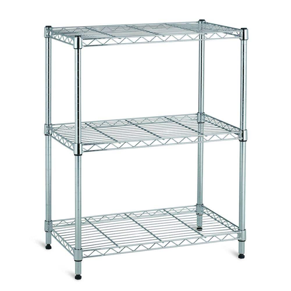 Hdx Black 3 Tier Steel Wire Shelving, 24 Inch Wire Shelving Units