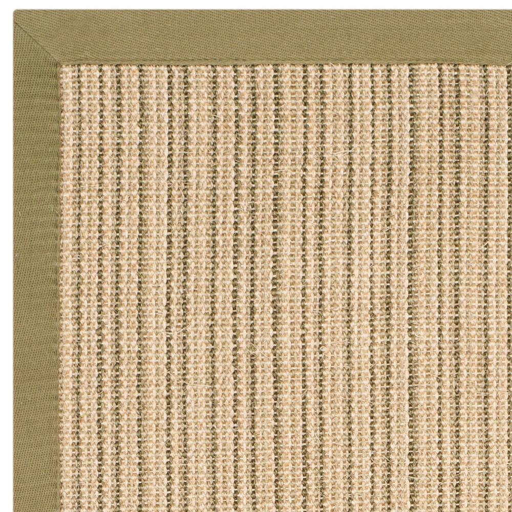 Green and Beige Handwoven Natural Fiber Area Rug, 3' x 5'