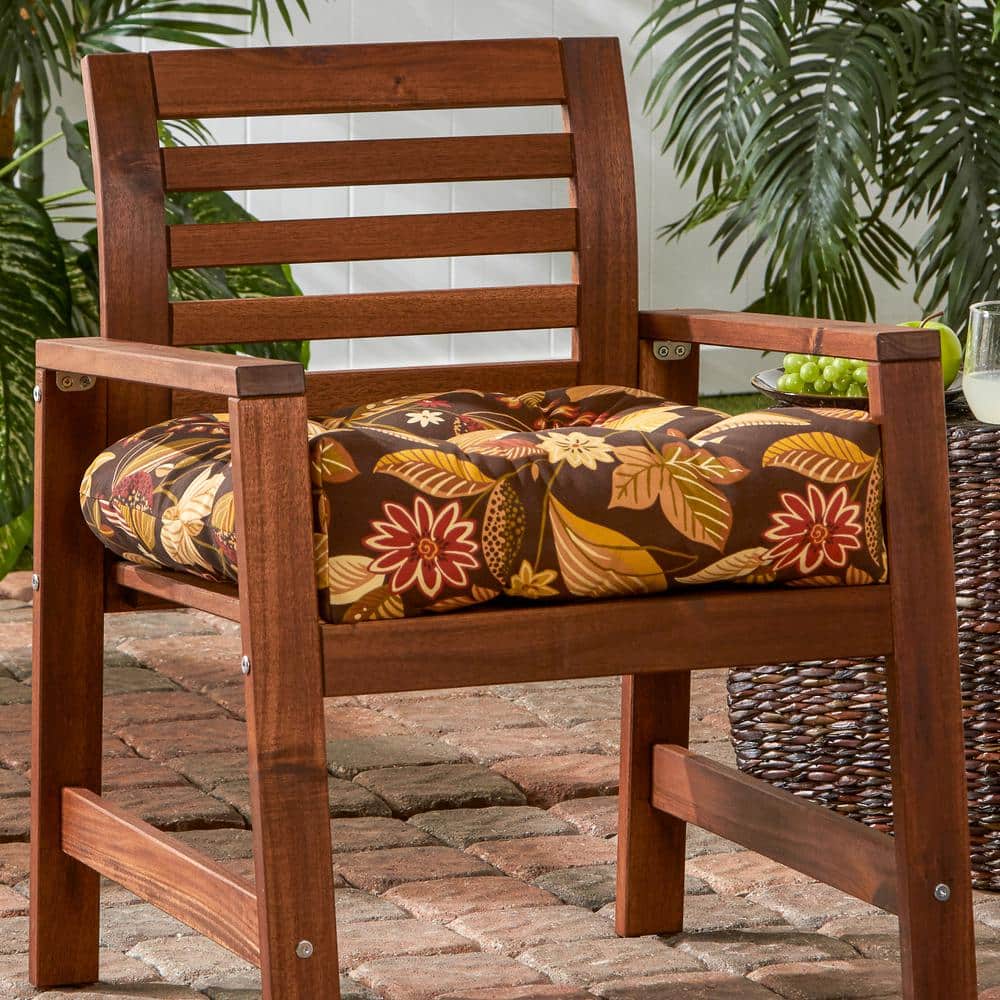 20" Timberland Floral UV-Resistant Outdoor Dining Chair Cushion