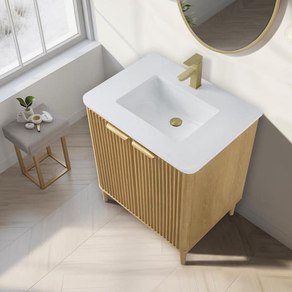 HOMEVY STUDIO Levin 30 in. W x 22 in. D x 35 in. H Single Sink