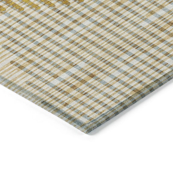 Chantille Machine Washable Indoor/Outdoor Abstract ACN1001 Gold 2 ft. 3 in. x 7 ft. 6 in. Area Rug
