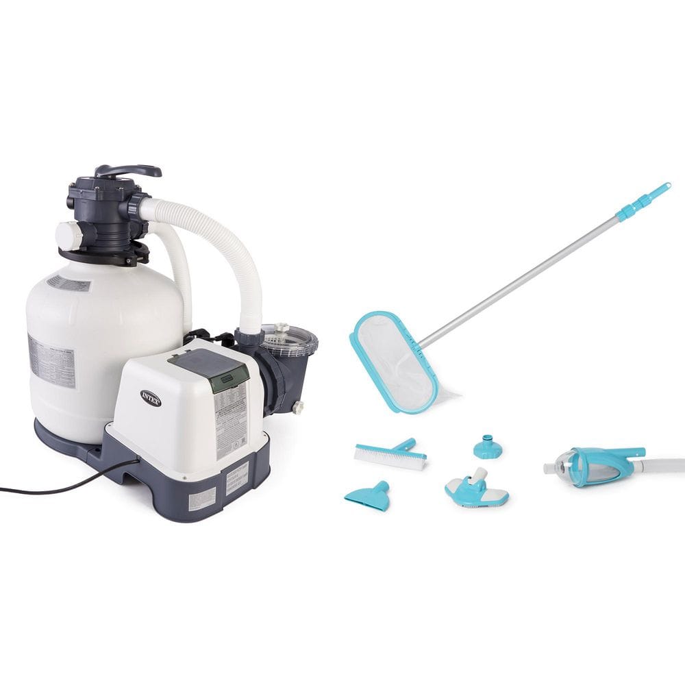 3000 GPH Sand Filter Pump and Deluxe Maintenance Kit for Above Ground Pools 60 sq. ft Filtration Area