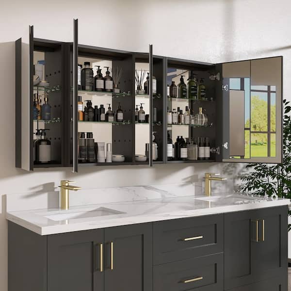 NTQ Ralix 70 in. W x 30 in. H Large Black Rectangular
