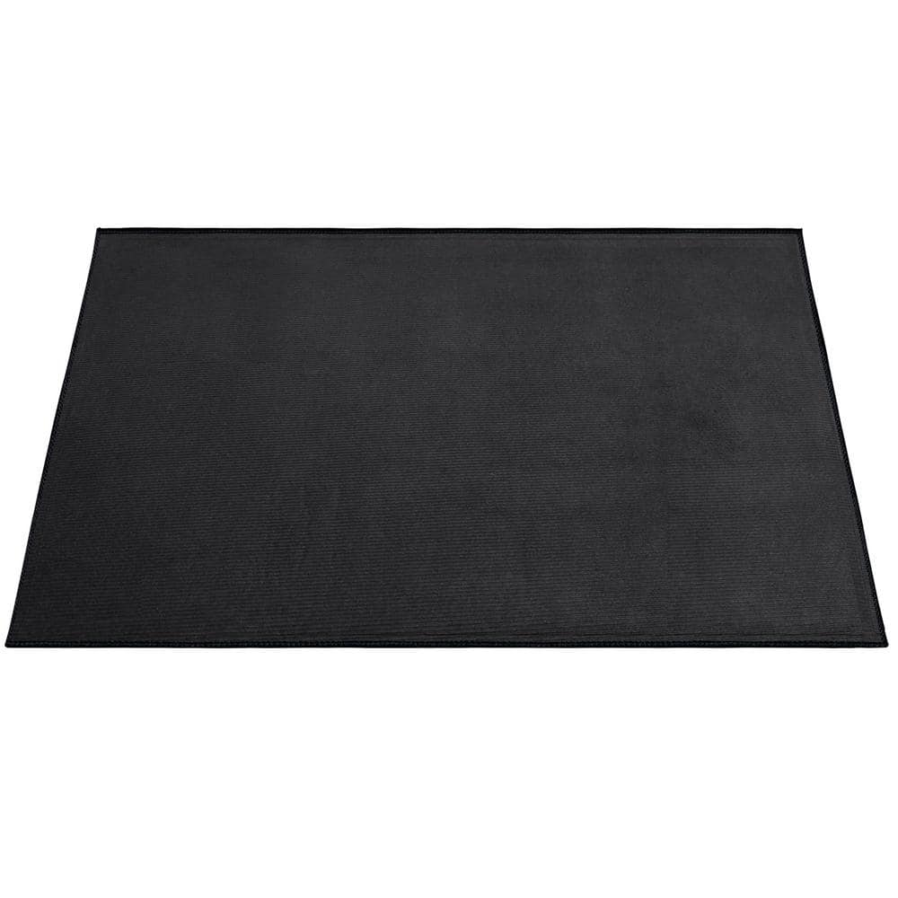 4 ft. x 6 ft. Black Polyester Drum Rug, Soundproof Drum Floor Mat for Elect
