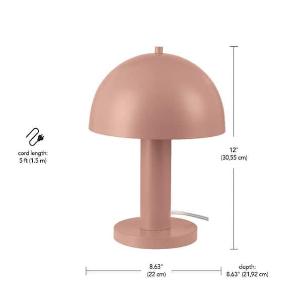 Urban Shop Novelty Glass Mushroom Lamp, Clear, 12 H, Plug-in 