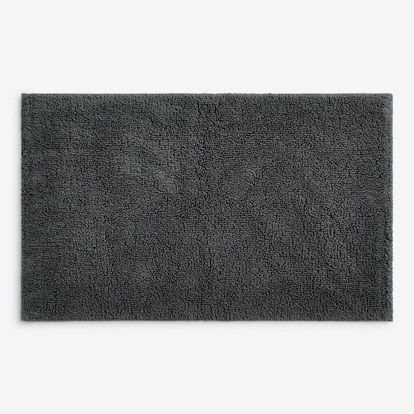 The Company Store Company Cotton 17 in. x 24 in. Pewter Bath Rug