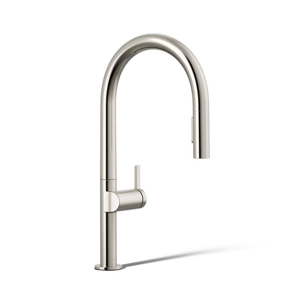 Components 1 Handle Pull Down Sprayer Kitchen Faucet with Secure Docking in Vibrant Polished Nickel price history on PriceWatchPro