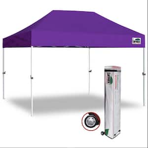 Commercial 10 ft. x 15 ft. Purple Pop Up Canopy Tent with Roller Bag