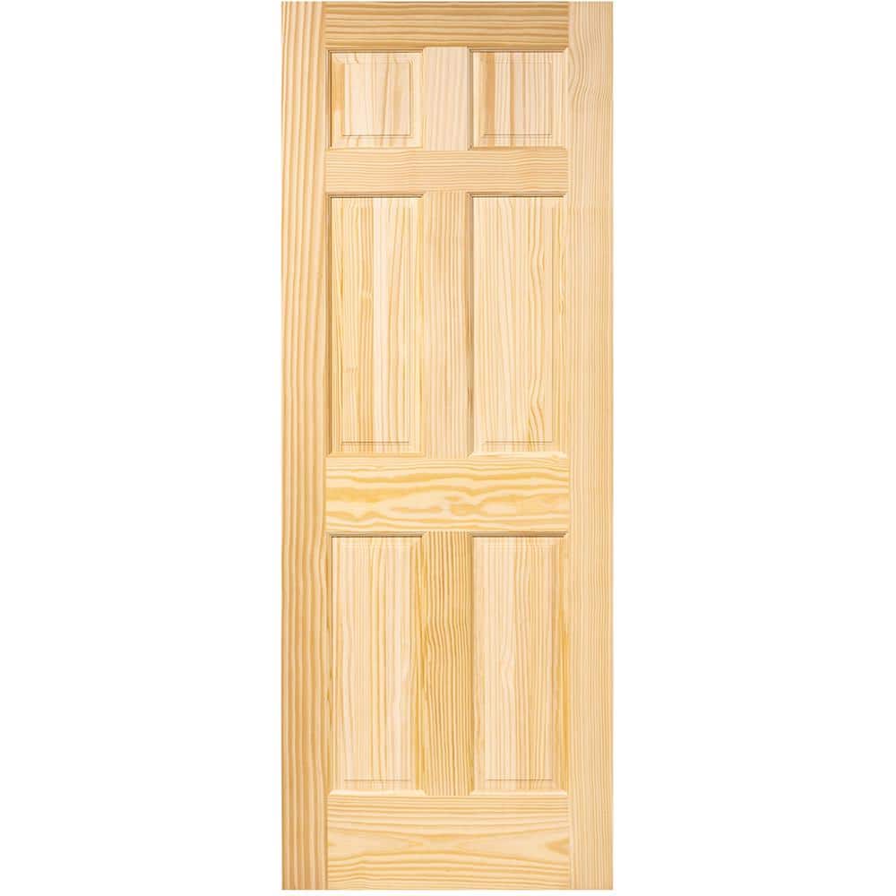 Kimberly Bay 32 in. x 96 in. 6Panel Pine Unfinished Solid Core Interior Door Slab DPC6PC3296