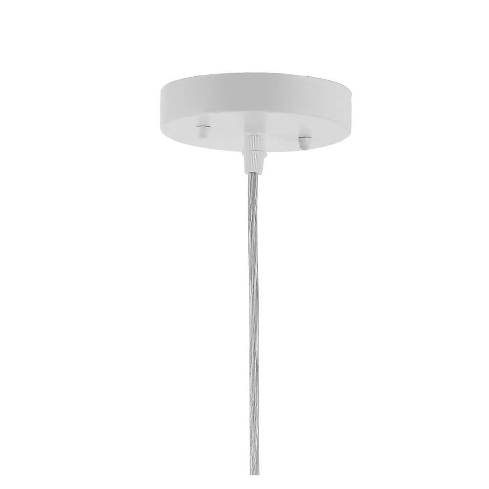 Luna 15.75" Cream Woven Rattan Globe Pendant Light