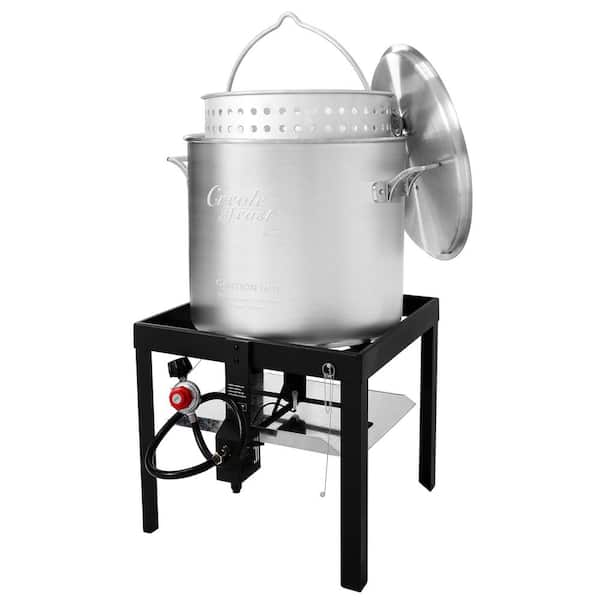 FEASTO 80QT Outdoor Propane Aluminum Boiling Pot with Basket, Crab  Steaming, Crawfish Boil, Seafood Boil Pot, Crawfish Cooker, Low Country  Boil Pot