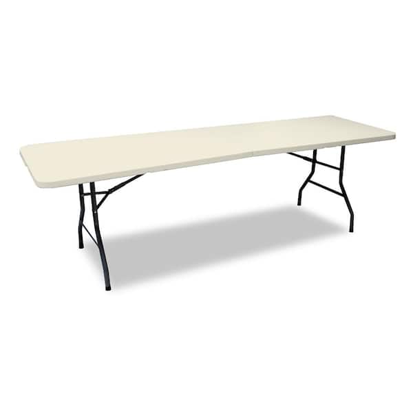 HDX 96 in. Earth Tan Plastic Folding Table