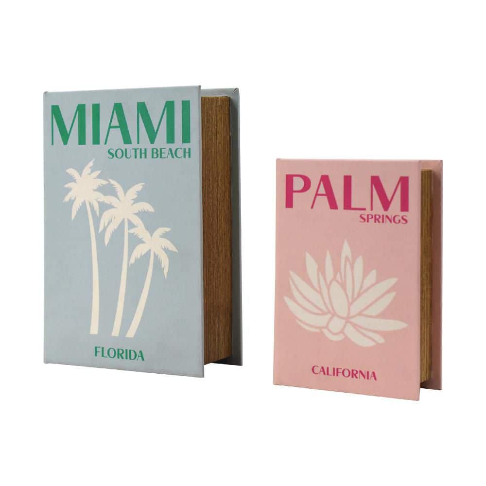 Miami South Beach & Palm Springs Faux Leather Book Storage Set price history on PriceWatchPro
