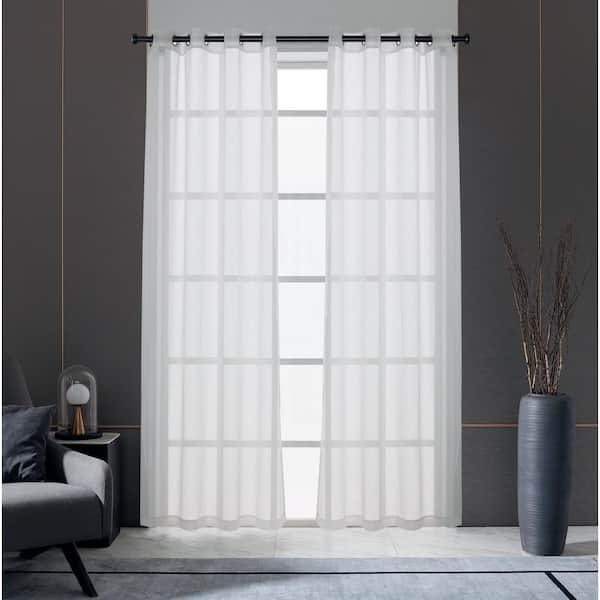 Lyndale Trinity 108 Grommet Sheer Window Curtain Panel in White (Single)