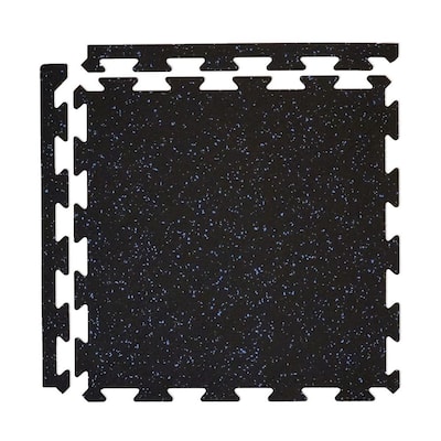 Stalwart Black 24 in. x 24 in. x 0.375 in. Interlocking EVA Foam Floor Mat  (6-Pack) M550032 - The Home Depot