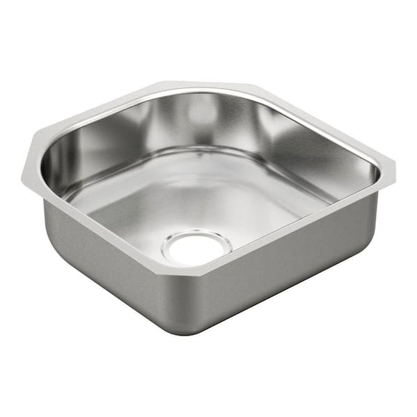 MOEN 2000 Series Undermount Stainless Steel 20 in. Single Bowl Kitchen Sink