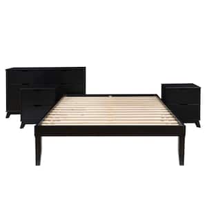 Pheba Black Full Bed, 6-Drawer Dresser and 2 (2-Drawer) Nightstand (Set of 2)