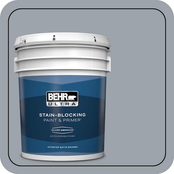 BEHR ULTRA 5 gal. #MQ5-22 Rainmaster Extra Durable Satin Enamel Interior Paint & Primer