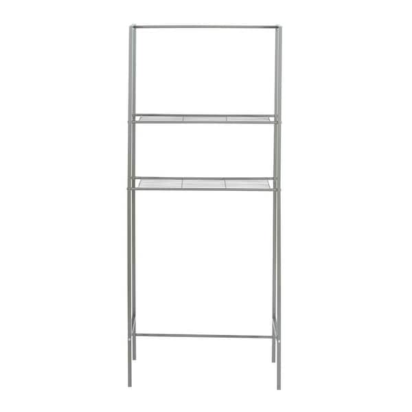 Organize It All Bronze 2-Tier Metal Freestanding Bathroom Shelf (25.25-in x  64.5-in x 10.25-in)